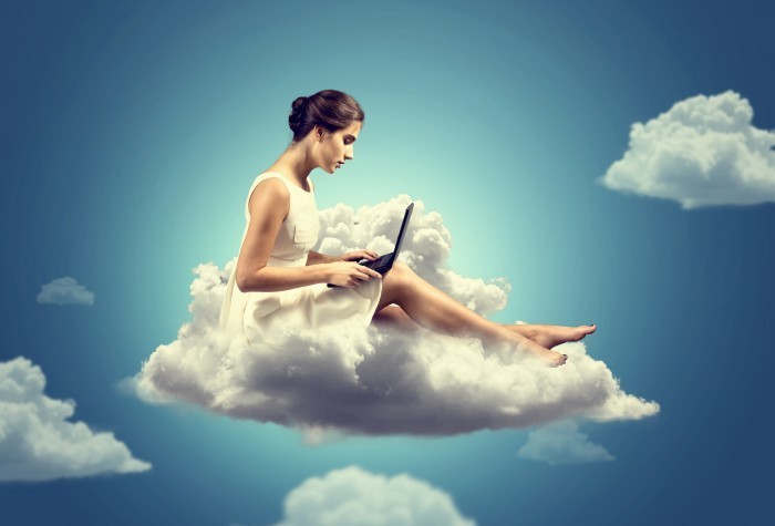 Fotolia 42861170 Subscription Monthly XXL Девушка на облаке — The girl on a cloud