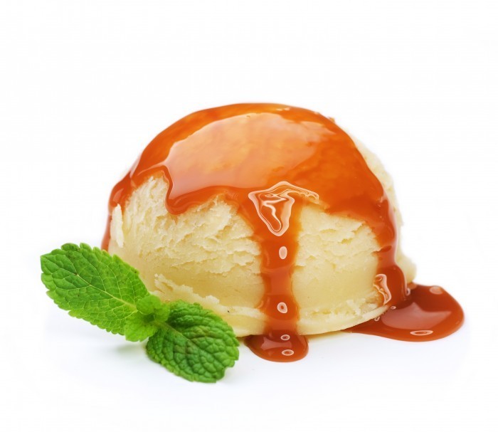 shutterstock 64575631 Мороженое с карамелью   Ice cream with caramel