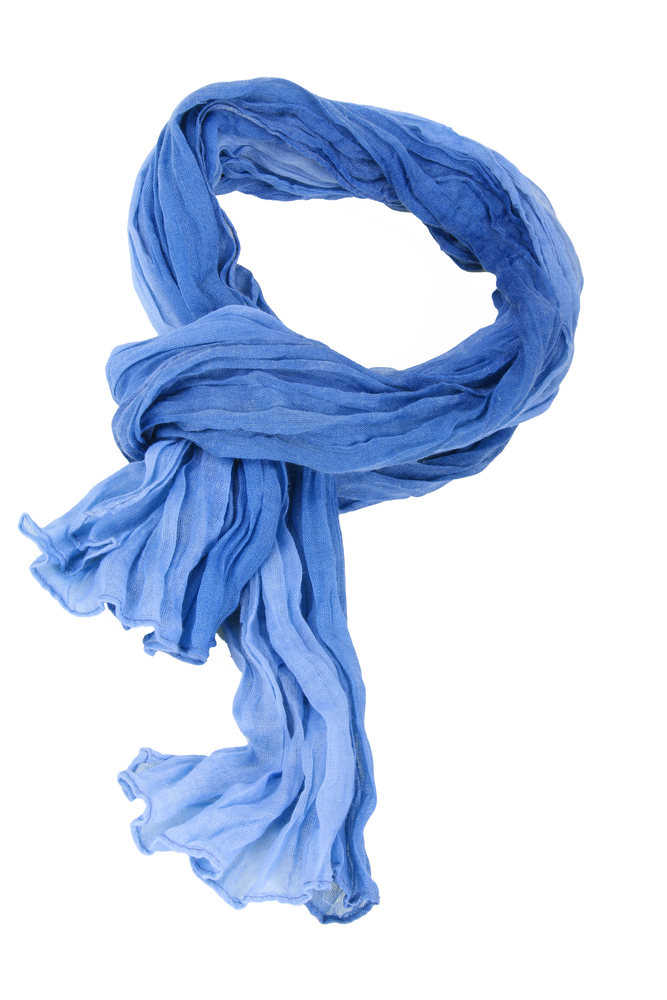 der perfekte knoten tkemot shutterstock.com 1 Голубой шарф   Вlue scarf