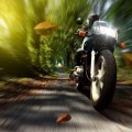 Мотоциклист осенью - motorcyclist fall