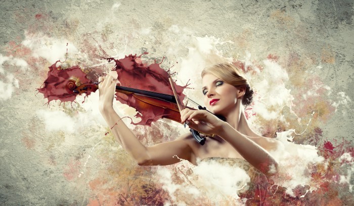 shutterstock 142782766 Женщина со скрипкой   Woman with a violin