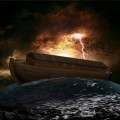 Деревянная лодка в шторм - Wooden boat in a storm