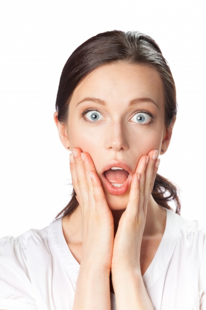 shutterstock 55088254 682x1024 Удивленная девушка   Surprised girl