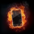 Смартфон в огне - Smartphone in fire