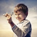 Мальчик с самолетом в руках - Boy with airplane in hands