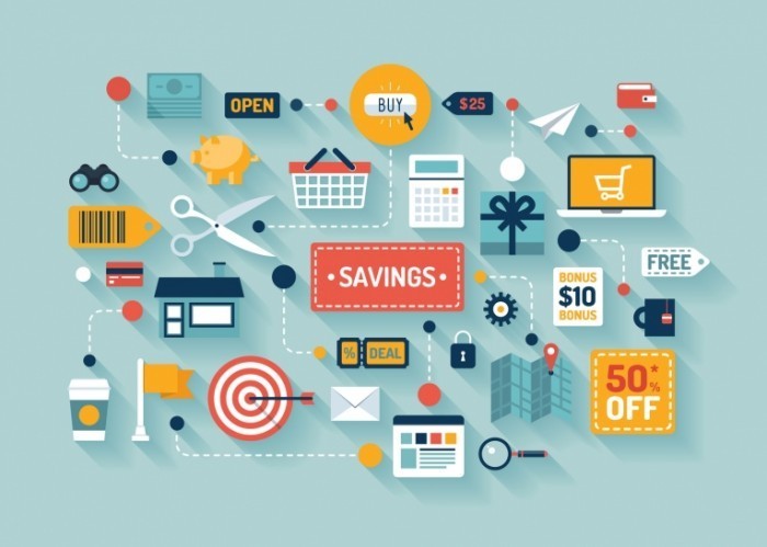 photodune 6590772 700x499 Торгово   экономическая иллюстрация   Commerce and savings flat illustration