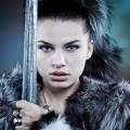 Девушка в мехах с мечом - Girl in furs with sword