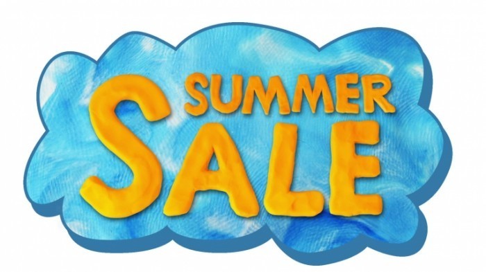 stock footage sale and summer text on cloud alpha matte stop motion 700x393 Летние продажи   Summer Sale