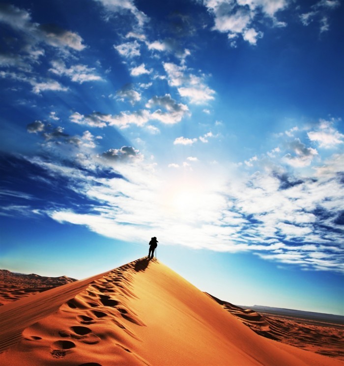 Fotolia 11940752 Subscription L 700x745 Мужчина в пустыне   Man in the desert