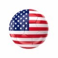 Мяч с американской символикой - Ball with American symbols