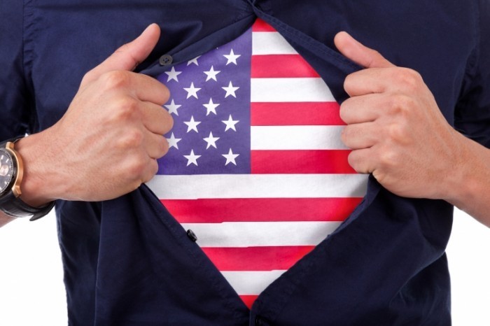 Fotolia 59526809 Subscription Monthly M 700x466 Футболка с американским флагом   T shirt with the American flag