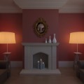 Гостиная с камином - Living room with fireplace