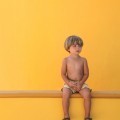 Мальчик на желтом фоне - Boy on a yellow background