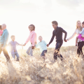 Семья в поле - Family in a field