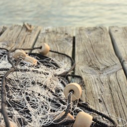 Веревки на причале - Rope on the dock