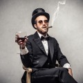 Мужчина с сигарой и бокалом - Man with a cigar and a glass