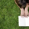 Девочка с книгой на траве - Girl with a book on the grass