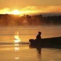 Лодка на воде в закат - Boat on the water in the sunset