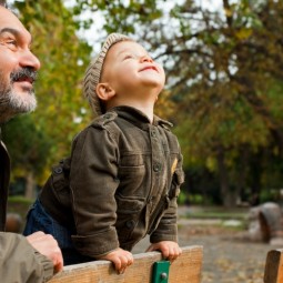 Дедушка с внуком - Grandfather and grandson