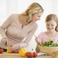 Девочка с мамой на кухне - Girl with her mother in the kitchen