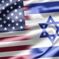 Американский и израильский флаг - American and Israeli flag