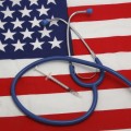 Стетоскоп на американском флаге - Stethoscope on American Flag