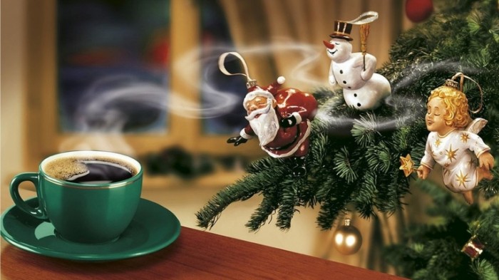 1480228399583a7e2f576649 75582742 700x393 Чашка кофе и новогодняя елка   Cup of coffee and christmas tree