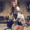 Девушка с собакой на велосипеде - Girl with a dog on a bicycle