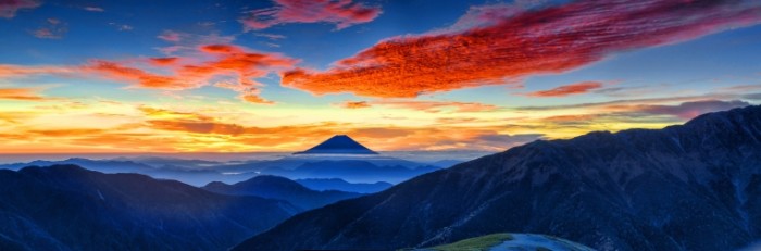  закат в горах   sunset in the mountains