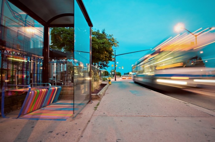  Современная остановка, город, вечер, урбан   Modern stop, city, evening, urban