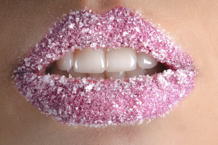 Губы в сахаре, макро - Lips in sugar, macro